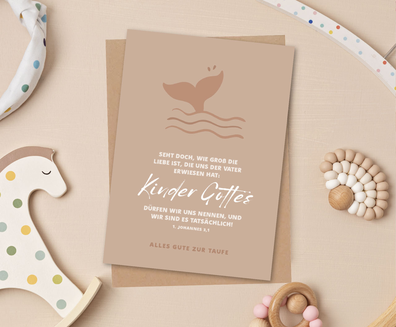 Faltkarte Taufe - Kinder Gottes
