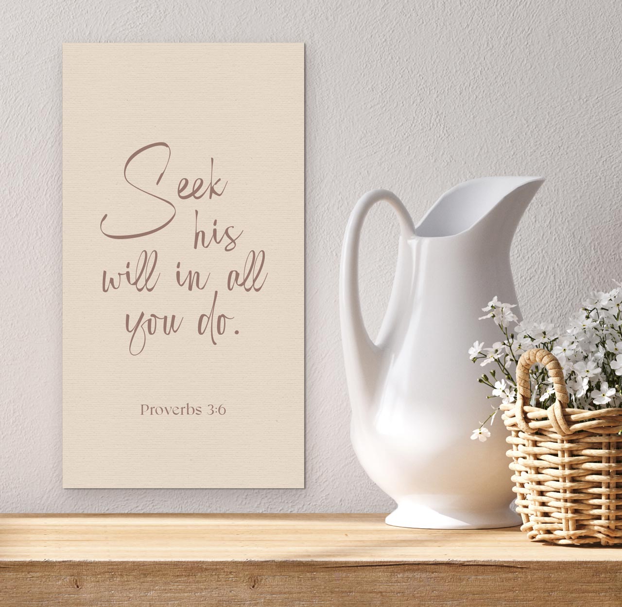 Metallschild Seek his will