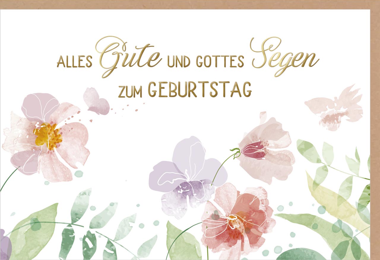 Faltkarte Alles Gute und Gottes Segen