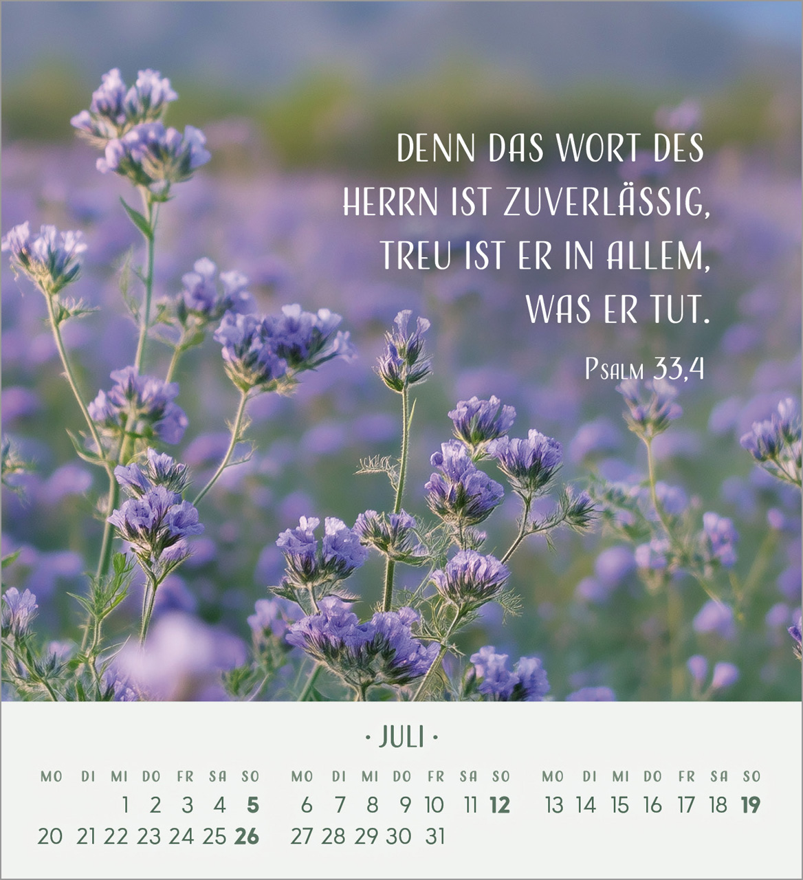 Zarte Blumengrüße Tischkalender 2026