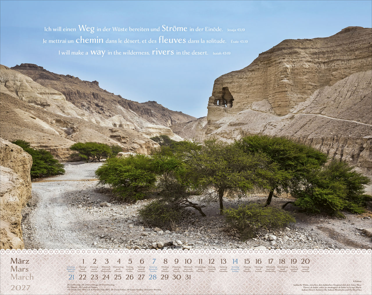 Israel Shalom 2027 – Super-Wandkalender