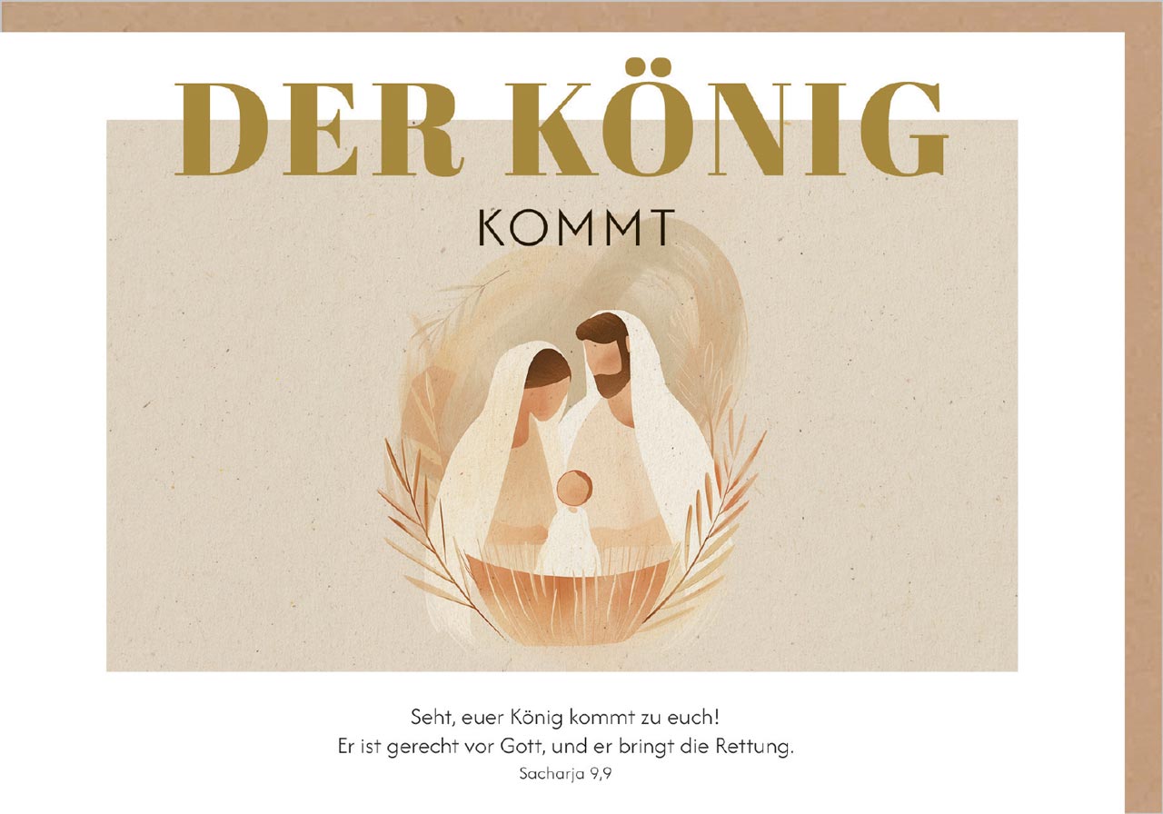 Faltkarte Der König kommt