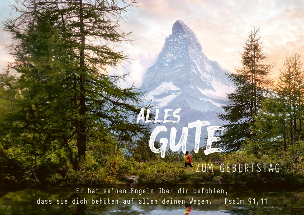 Postkarte mit Natur-Motiv zum Geburtstag