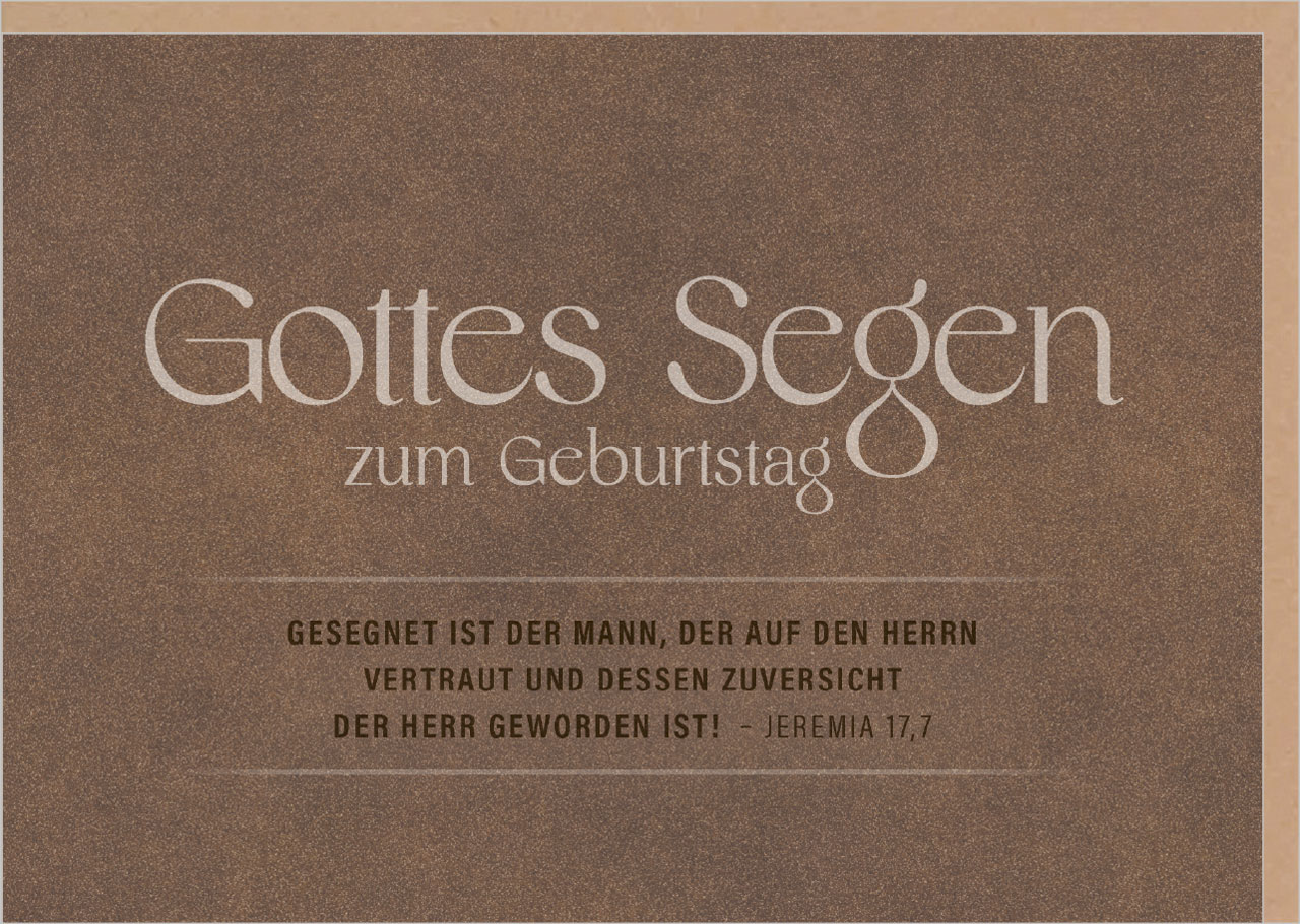 Faltkarte Gottes Segen zum Geburtstag