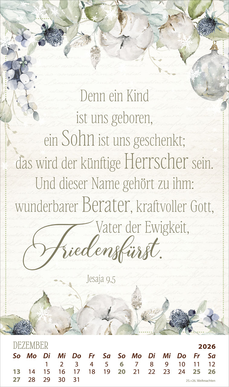 Die Kraft der Worte 2026 - Posterkalender