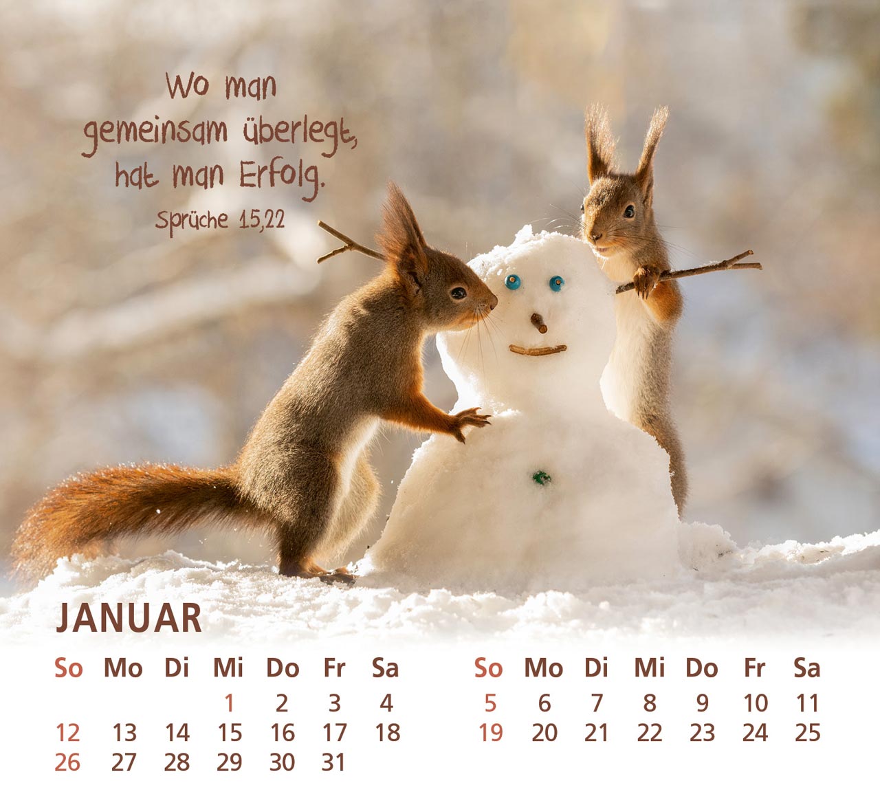 Du bist meine Freude - Eichhörnchen Kalender