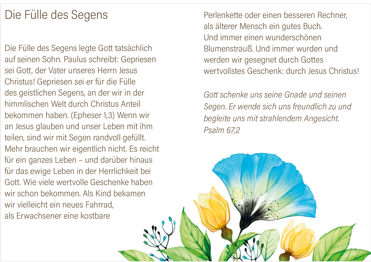 Grußheft - Viel Glück und viel Segen