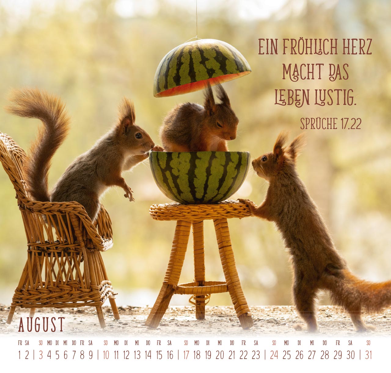 Du machst mich froh - Eichhörnchen Wandkalender