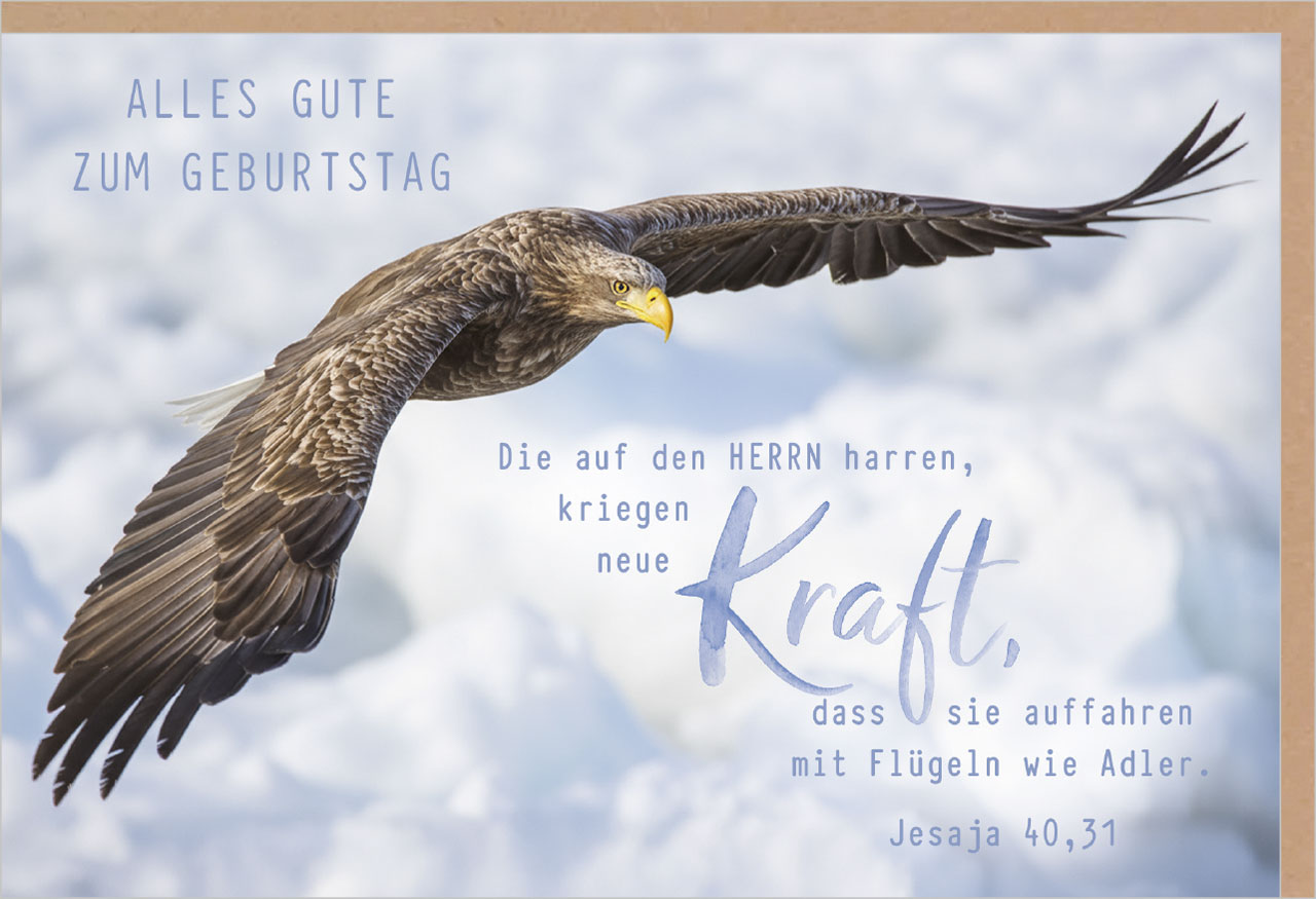Faltkarte Alles Gute – Die auf den Herrn harren, kriegen neue Kraft