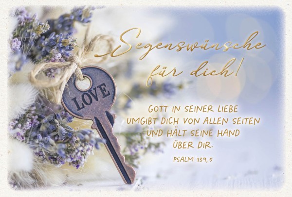 Postkarte Geb. Love Schlüssel GF