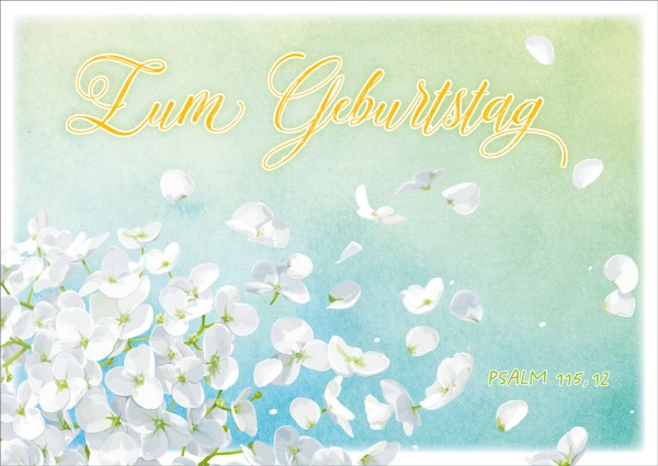 Postkarte Weiße Blüten GF