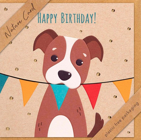 Faltkarte Happy Birthday Hund NC