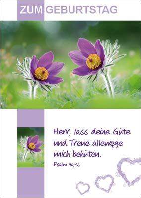 Minikarten Lila Blüten