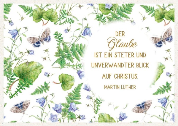 Postkarte Der Glaube - Schmetterlinge GF