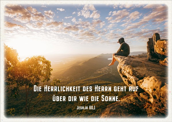 Postkarte Die Herrlichkeit des Herrn - Jesaja 60,1