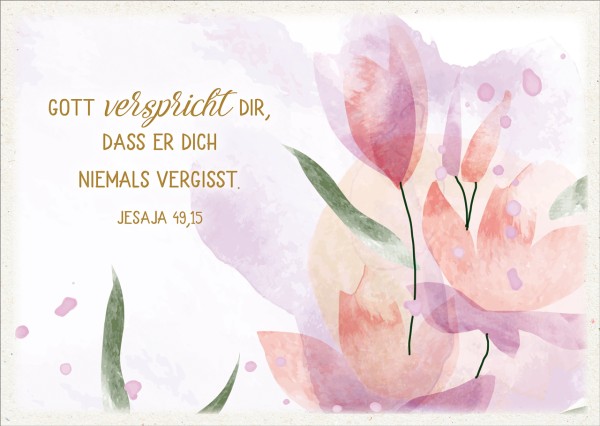 Postkarte Gott verspricht - Jesaja 49,15