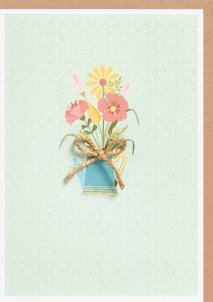 Doppelkarte Blumenstrauß in Kanne NC