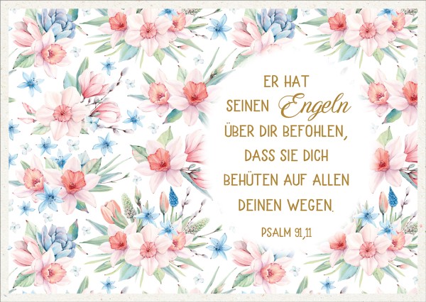 Postkarte Seine Engel - Psalm 91,11