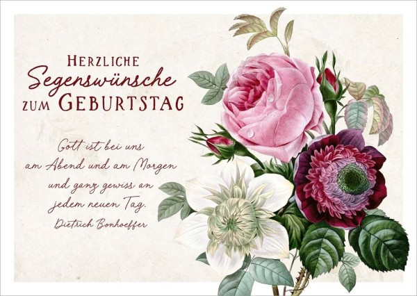 Postkarte Gott ist bei uns Dietrich Bonhoeffer