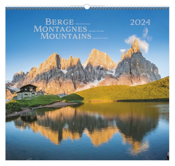Berge-Montagnes-Mountains 2024 - Wandkalender