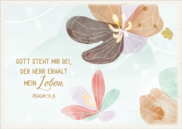 Postkarte Mein Leben - Psalm 54,6